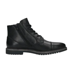 Leder Schnürstiefel schwarz