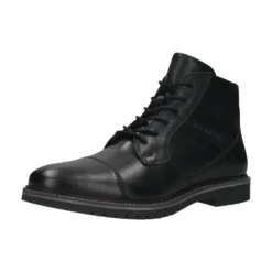 Leder Schnürstiefel schwarz