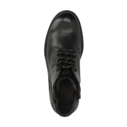 Leder Schnürstiefel schwarz