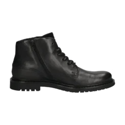 Leder Schnürstiefel schwarz