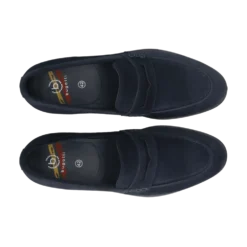 Leder Slip on dunkelblau