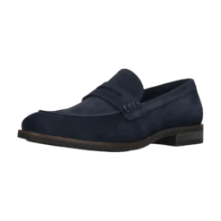 Leder Slip on dunkelblau