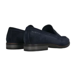 Leder Slip on dunkelblau