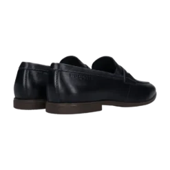 Leder Slip on dunkelblau