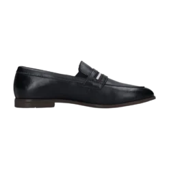 Leder Slip on dunkelblau