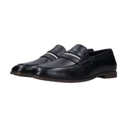 Leder Slip on dunkelblau