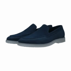 Leder Slip on dunkelblau