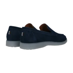 Leder Slip on dunkelblau