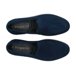 Leder Slip on dunkelblau