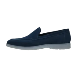 Leder Slip on dunkelblau