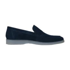 Leder Slip on dunkelblau