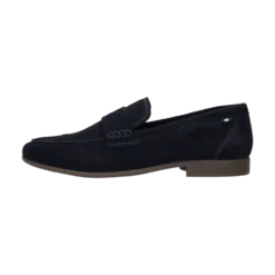 Leder Slip on dunkelblau