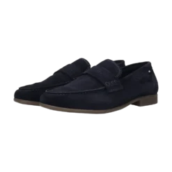 Leder Slip on dunkelblau