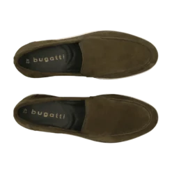 Leder Slip on dunkelgrün