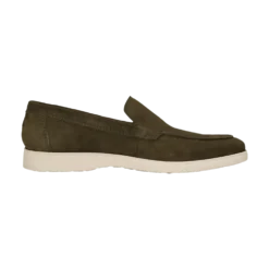 Leder Slip on dunkelgrün