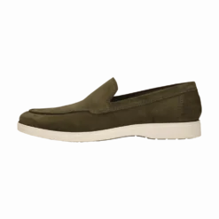 Leder Slip on dunkelgrün