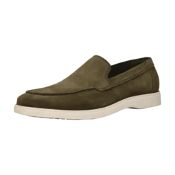 Leder Slip on dunkelgrün