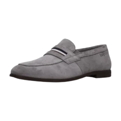 Leder Slip on grau