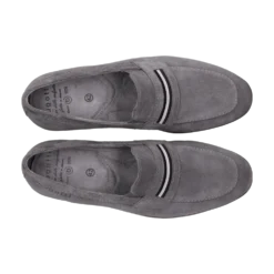 Leder Slip on grau