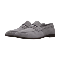 Leder Slip on grau