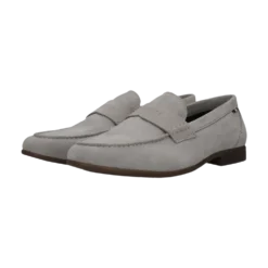 Leder Slip on hellgrau