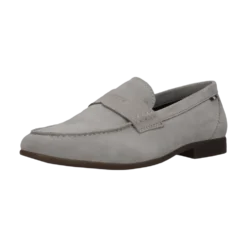 Leder Slip on hellgrau