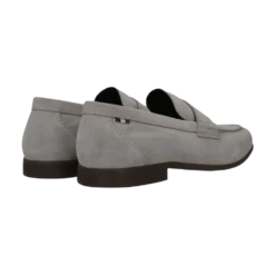 Leder Slip on hellgrau