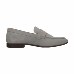 Leder Slip on hellgrau