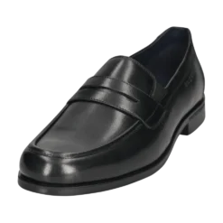 Leder Slip on schwarz