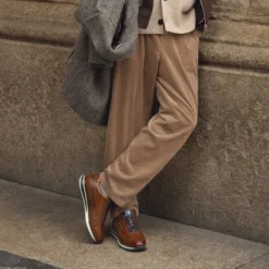 Leder Sneaker cognac