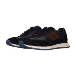 Leder Sneaker dunkelblau