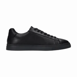 Leder Sneaker schwarz