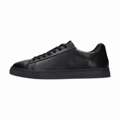 Leder Sneaker schwarz