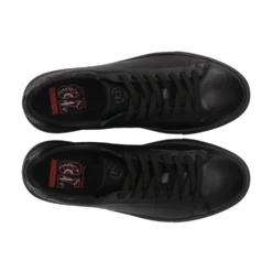 Leder Sneaker schwarz