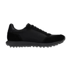 Leder Sneaker schwarz