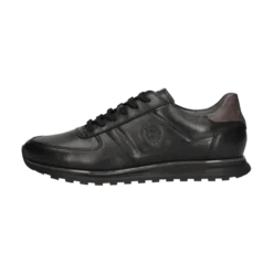 Leder Sneaker schwarz