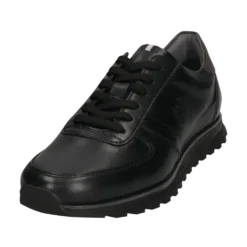 Leder Sneaker schwarz
