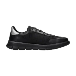 Leder Sneaker schwarz