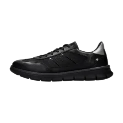 Leder Sneaker schwarz
