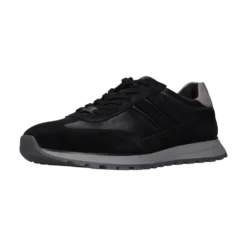 Leder Sneaker schwarz
