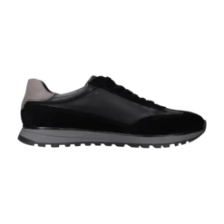 Leder Sneaker schwarz