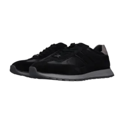 Leder Sneaker schwarz
