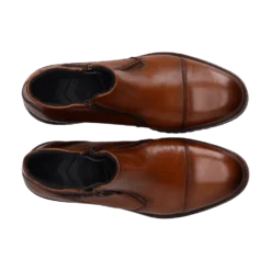 Leder Stiefel cognac
