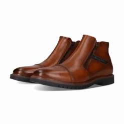 Leder Stiefel cognac