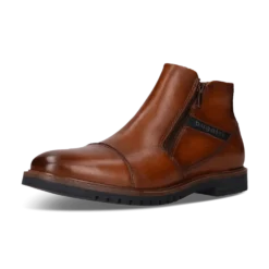Leder Stiefel cognac