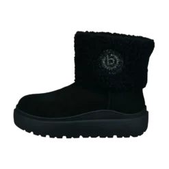 Leder Stiefel schwarz