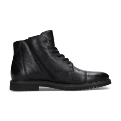 Leder Stiefel schwarz