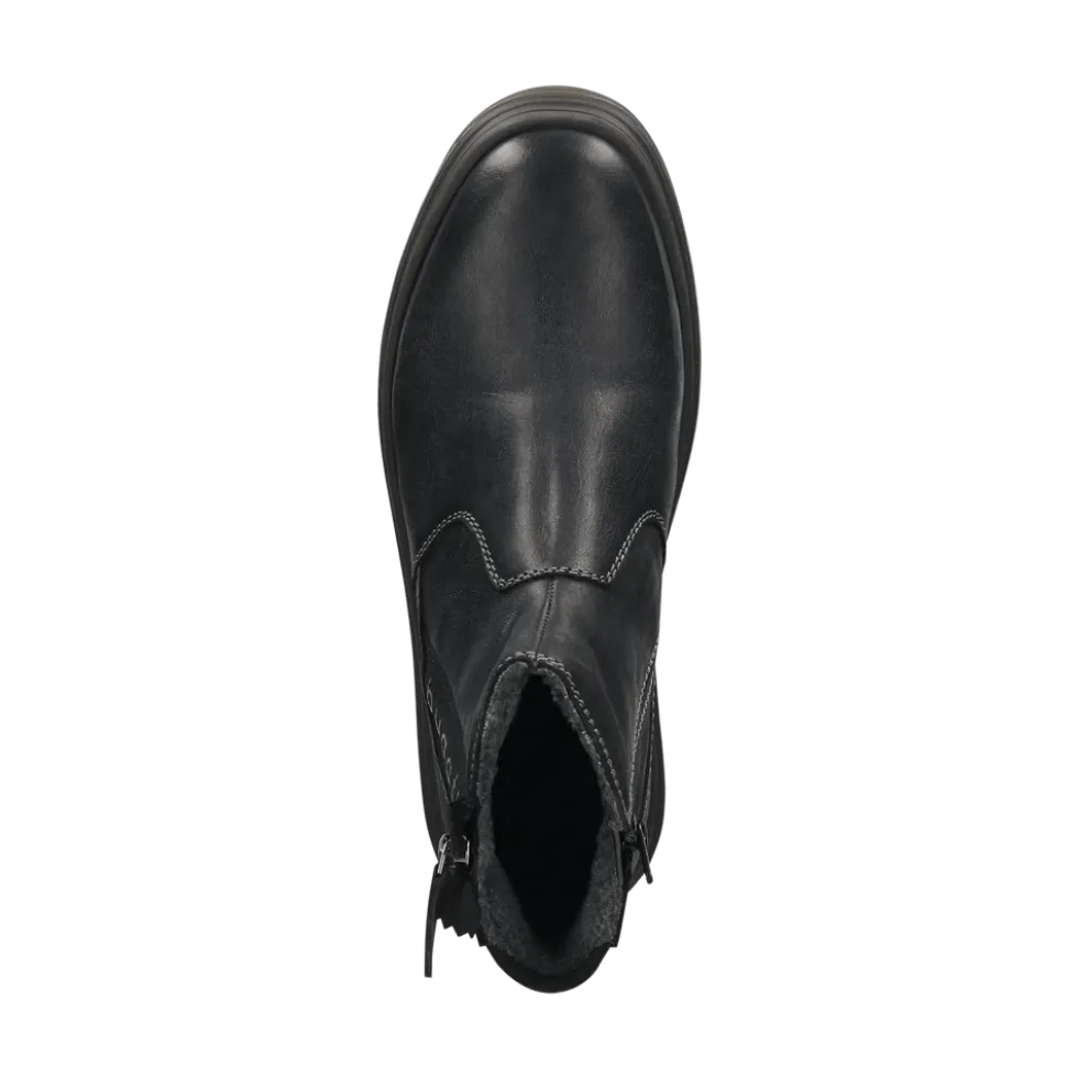 Leder Stiefel schwarz