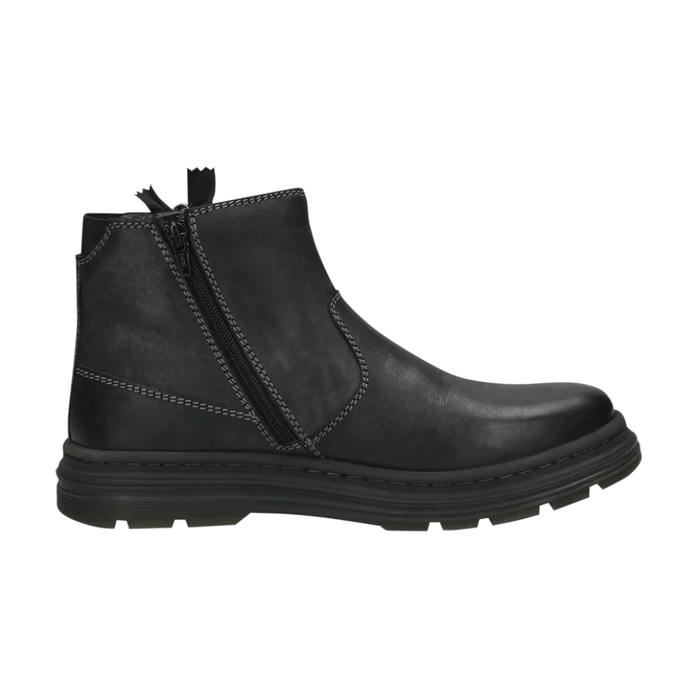 Leder Stiefel schwarz