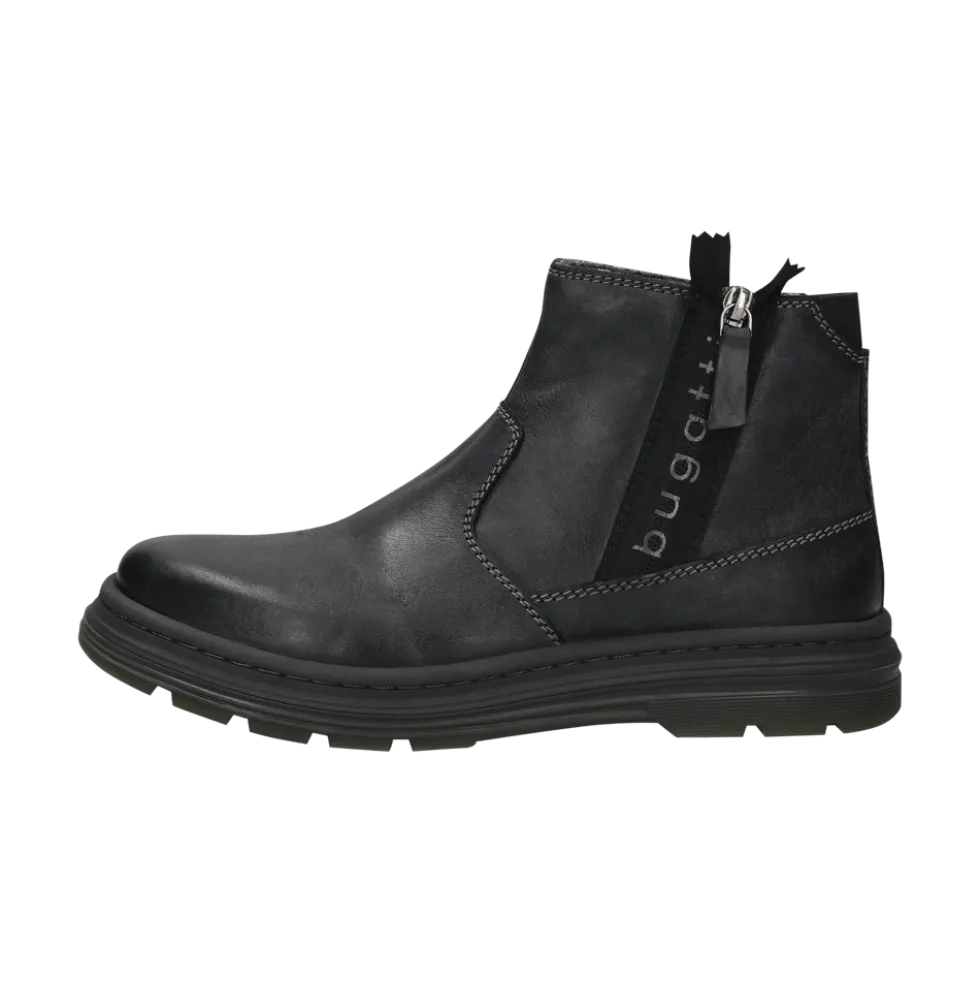 Leder Stiefel schwarz